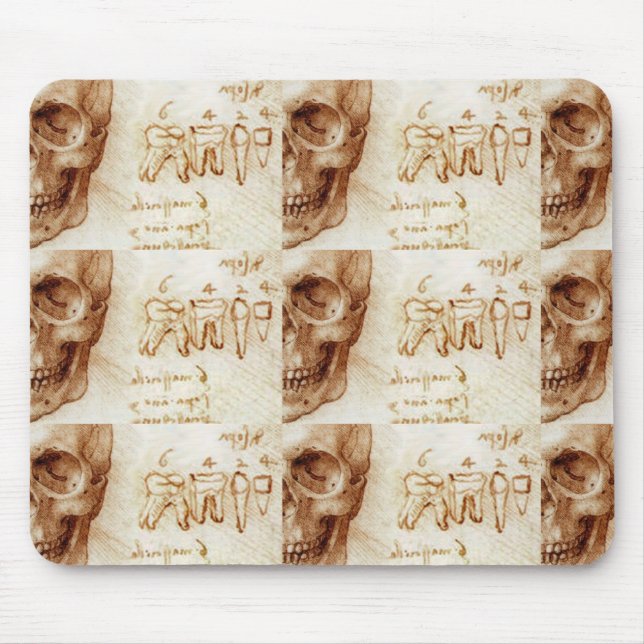 TAPIS DE SOURIS SKULL AND TEETH DENTAL CLINIC ,DENTIST (Devant)