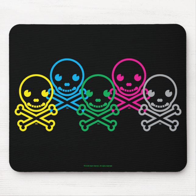 Tapis De Souris SkullKrush™ 30s O Lim Pix Mousepad (Devant)