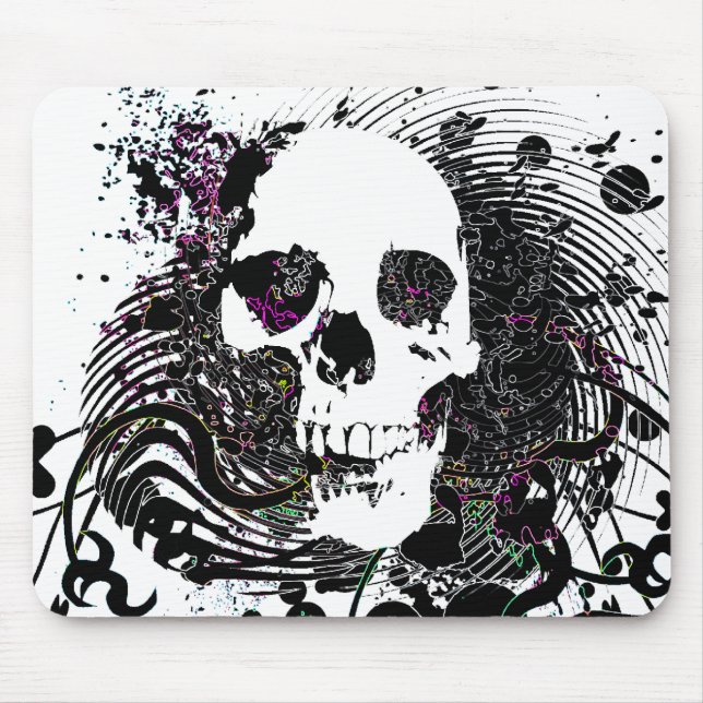 Tapis De Souris skullz. flèches droites torsadées. (Devant)