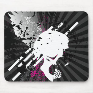 Tapis De Souris skullz. vers le bas aile.