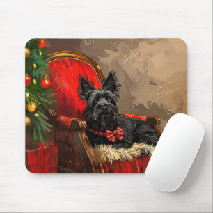 Tapis De Souris Skye Terrier Chien Festif de Noël