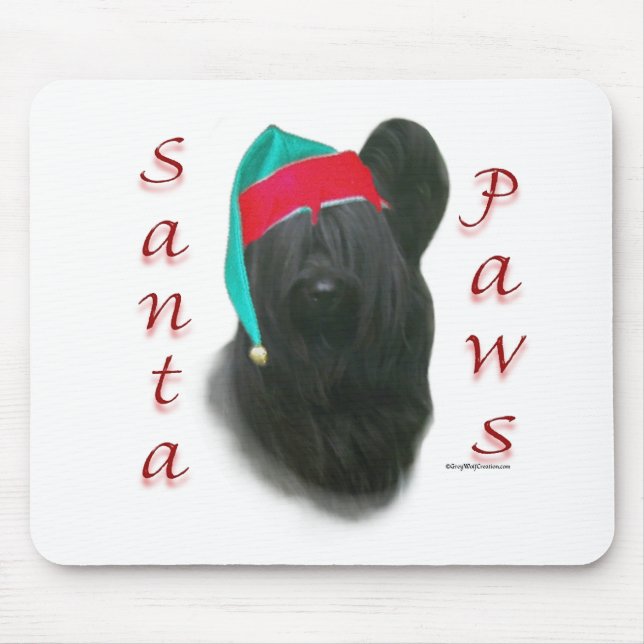 Tapis De Souris Skye Terrier Père Noël Paws (Devant)
