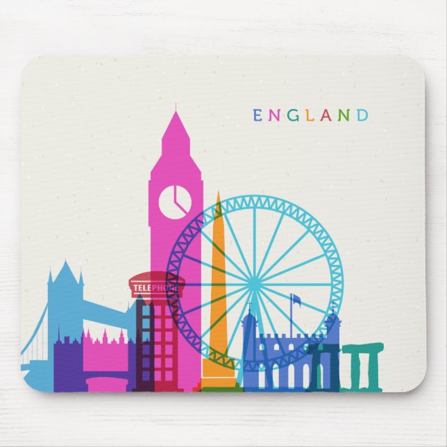 Tapis De Souris Skyline d'Angleterre (Devant)