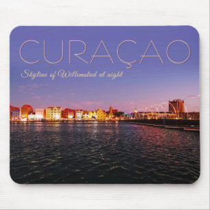 Tapis De Souris Skyline de Willemstad à la nuit