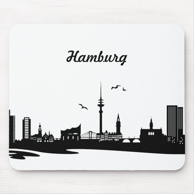 Tapis De Souris Skyline Hambourg (Devant)