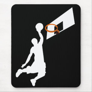 Tapis De Souris Slam Dunk Basketball Player - White Silhouette