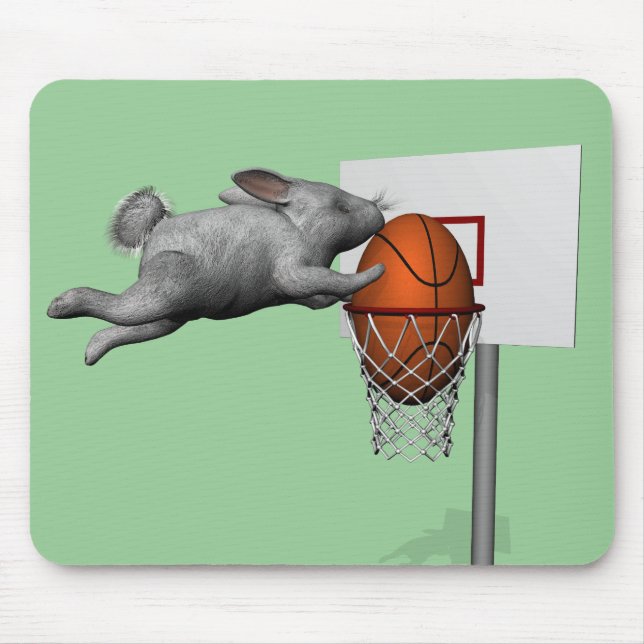Tapis De Souris Slam Dunk de Bunny de Pâques (Devant)