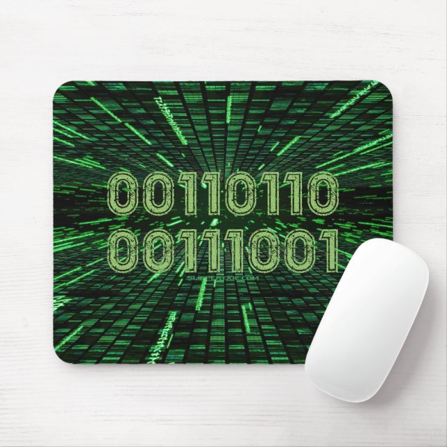 Tapis De Souris SlipperyJoe's 69 code binaire dynamique ordinateur (Avec souris)