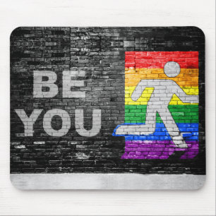 Tapis De Souris SlipperyJoe's artistique Be You gay pride cadeaux 