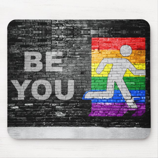 Tapis De Souris SlipperyJoe's artistique Be You gay pride cadeaux  (Devant)