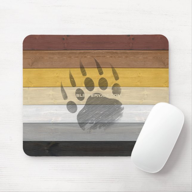 Tapis De Souris SlipperyJoe's Bear Pride drapeau de la texture du  (Avec souris)