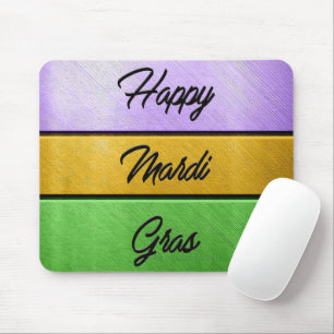 Tapis De Souris SlipperyJoe's Happy Mardi Gras violet or vert b