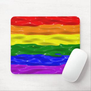 Tapis De Souris SlipperyJoe's rainbow pride couleurs liquide brill