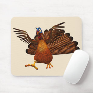Tapis De Souris SlipperyJoe's Thanksgiving gobble de manière respo