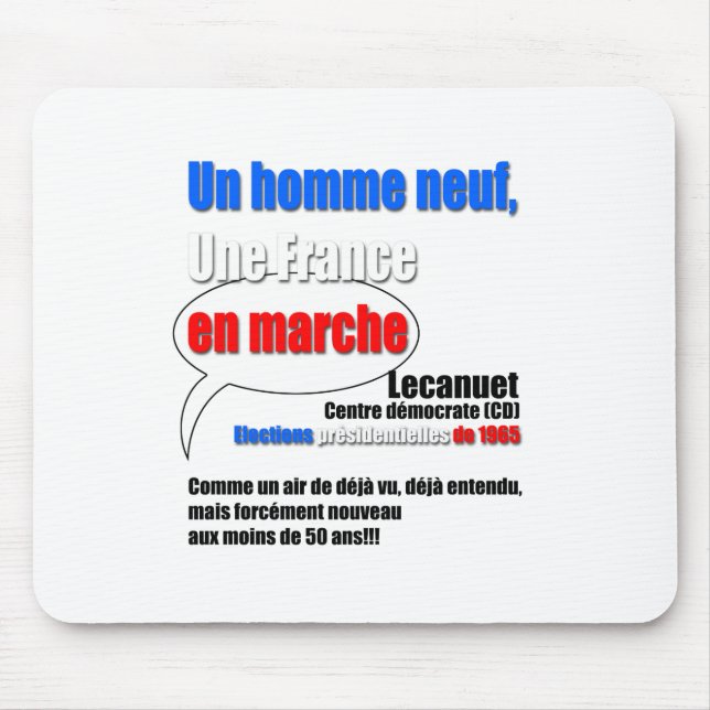 Tapis De Souris Slogan En Marche Mousepad (Devant)