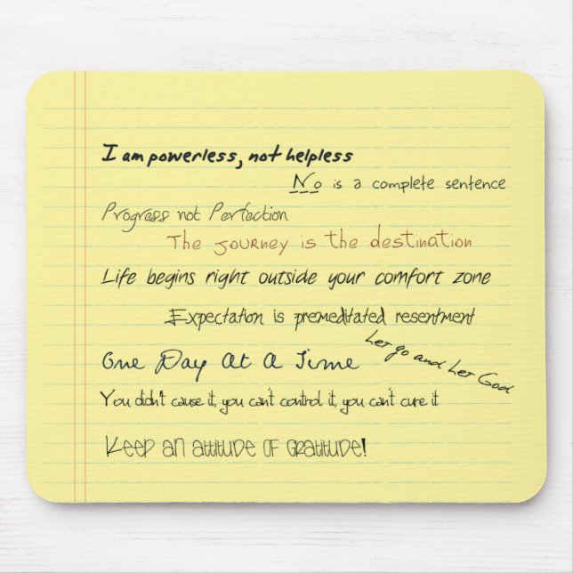 Tapis De Souris Slogans Mousepad de motivation d'Al-bientôt (Devant)