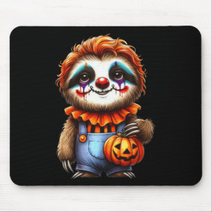 Tapis De Souris Sloth Halloween Clown tenue mignonne Kawaii Sloth