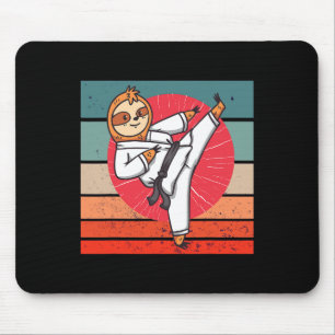 Tapis De Souris Sloth Karate Black Belt Sloth Lover Japonais Sport