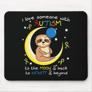 Tapis De Souris Sloth Love Quelqu'Un Avec Puzzle Cool Autisme Sens
