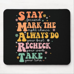 Tapis De Souris Smart Test Day Squad Funny Student Teacher Test Te