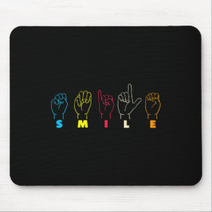 Tapis De Souris Smile ASL Alphabet American Sing Language ASL Teac