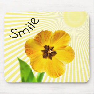 Tapis De Souris Smile - Tulipe de printemps jaune Photographie flo