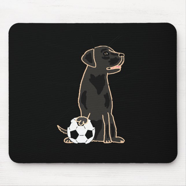 Tapis De Souris Smilenowtees Funny Labrador Retriever Playing Socc (Devant)