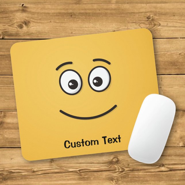 Tapis De Souris Smiling Face with Open Eyes Mouse Pad (Créateur téléchargé)