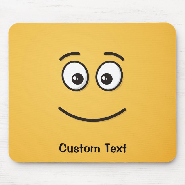 Tapis De Souris Smiling Face with Open Eyes Mouse Pad (Devant)