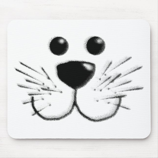Tapis De Souris Smiling Kitty Cat Face (Devant)