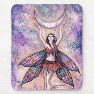 Tapis de souris Smiling Moon Fairy de Molly Harris