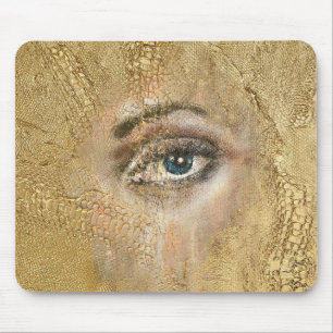 Tapis De Souris Snake Skin Blue Eyes Gold Computer Mousepad