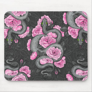 Tapis De Souris Snakes and pink roses