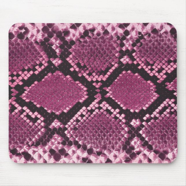 Tapis De Souris Snakeskin rose et noir (Devant)