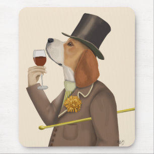 Tapis De Souris Snob de vin beagle