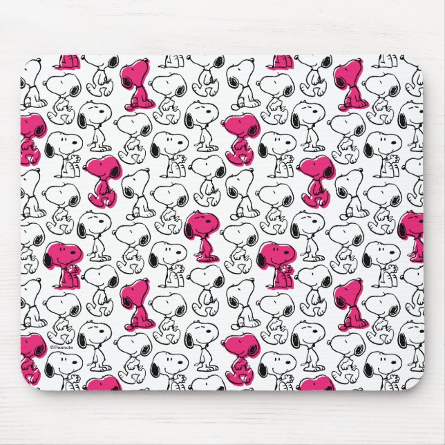 Tapis De Souris Snoopy Black & Magenta Motif (Devant)