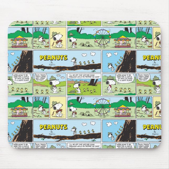 Tapis De Souris Snoopy & Friends | Go Camping (Devant)