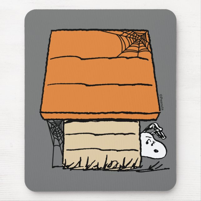 Tapis De Souris Snoopy Halloween Spider Web Doghouse (Devant)