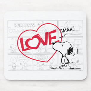 Tapis De Souris Snoopy "Love" bande dessinée graphique