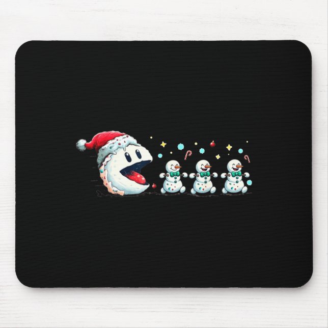 Tapis De Souris Snow Man Xmas Tee Snowman Gamer  (Devant)