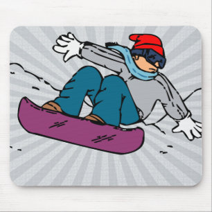 Tapis De Souris Snowboard cool   amateurs de snowboard  snowboard