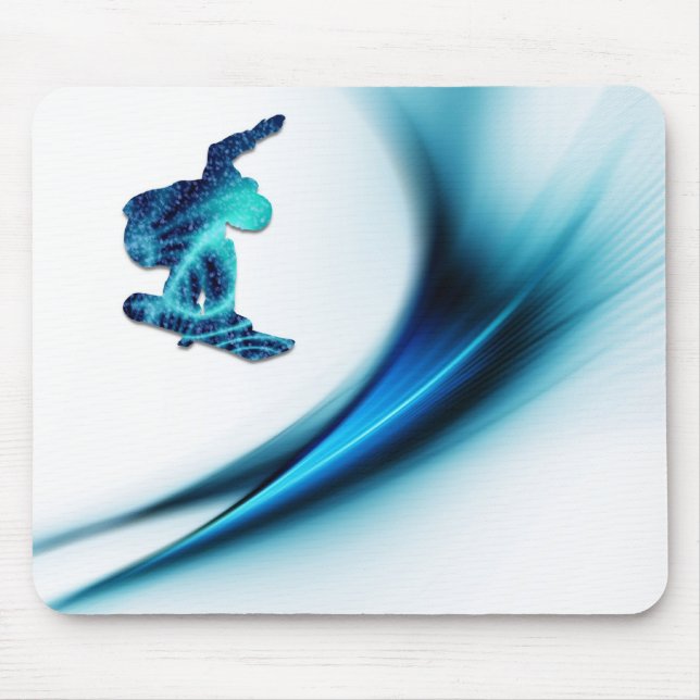 Tapis De Souris Snowboard Design Souris Panier (Devant)
