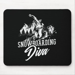 Tapis De Souris Snowboard Diva Hiver libre