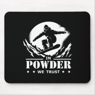 Tapis De Souris Snowboard En Poudre Nous Avons Confiance Graphisme