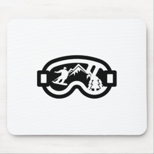 Tapis De Souris Snowboard Goggets Mountain Snowboard