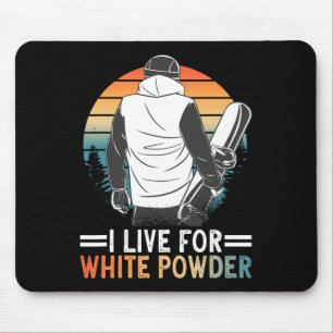 Tapis De Souris Snowboard Je Vis Pour White Powder Snowboard Gog