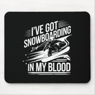 Tapis De Souris Snowboard Lover Humour Design Amusant Snowboarder