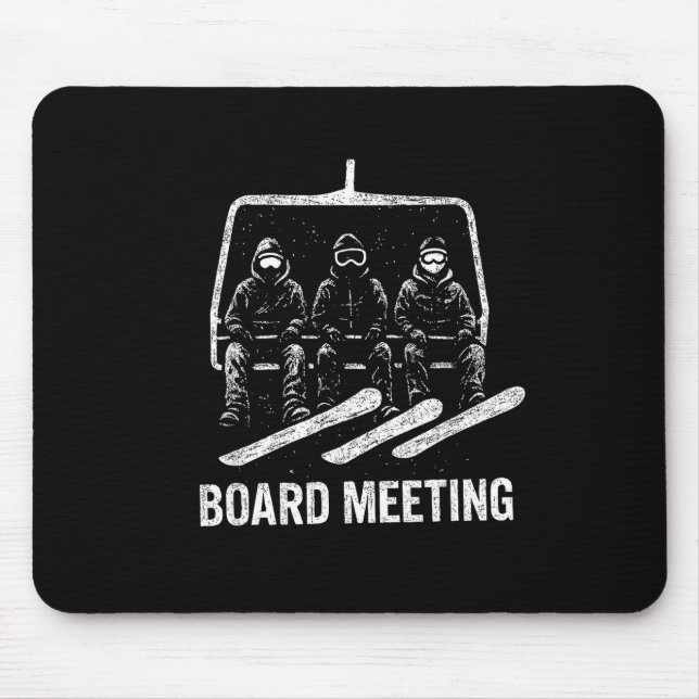 Tapis De Souris Snowboard Meeting Snowboarding Vacation Skiing  (Devant)