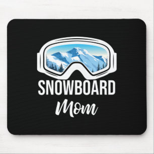 Tapis De Souris Snowboard Mom Winter Snowboard Sport Ski Cadeau