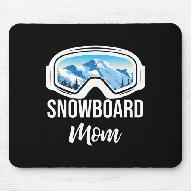 Tapis De Souris Snowboard Mom Winter Snowboard Sport Ski Cadeau (Devant)